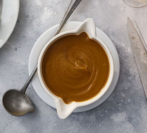 Healthy gravy in a bowl